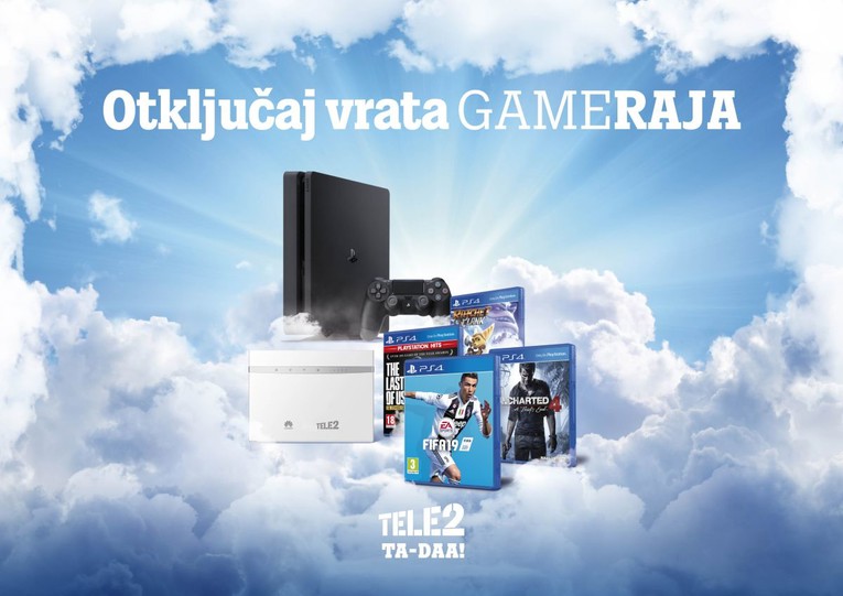 Tele2 GAMERAJ: Sony PS4 1 TB, FIFA19 i 3 igre te Honor 10 lite